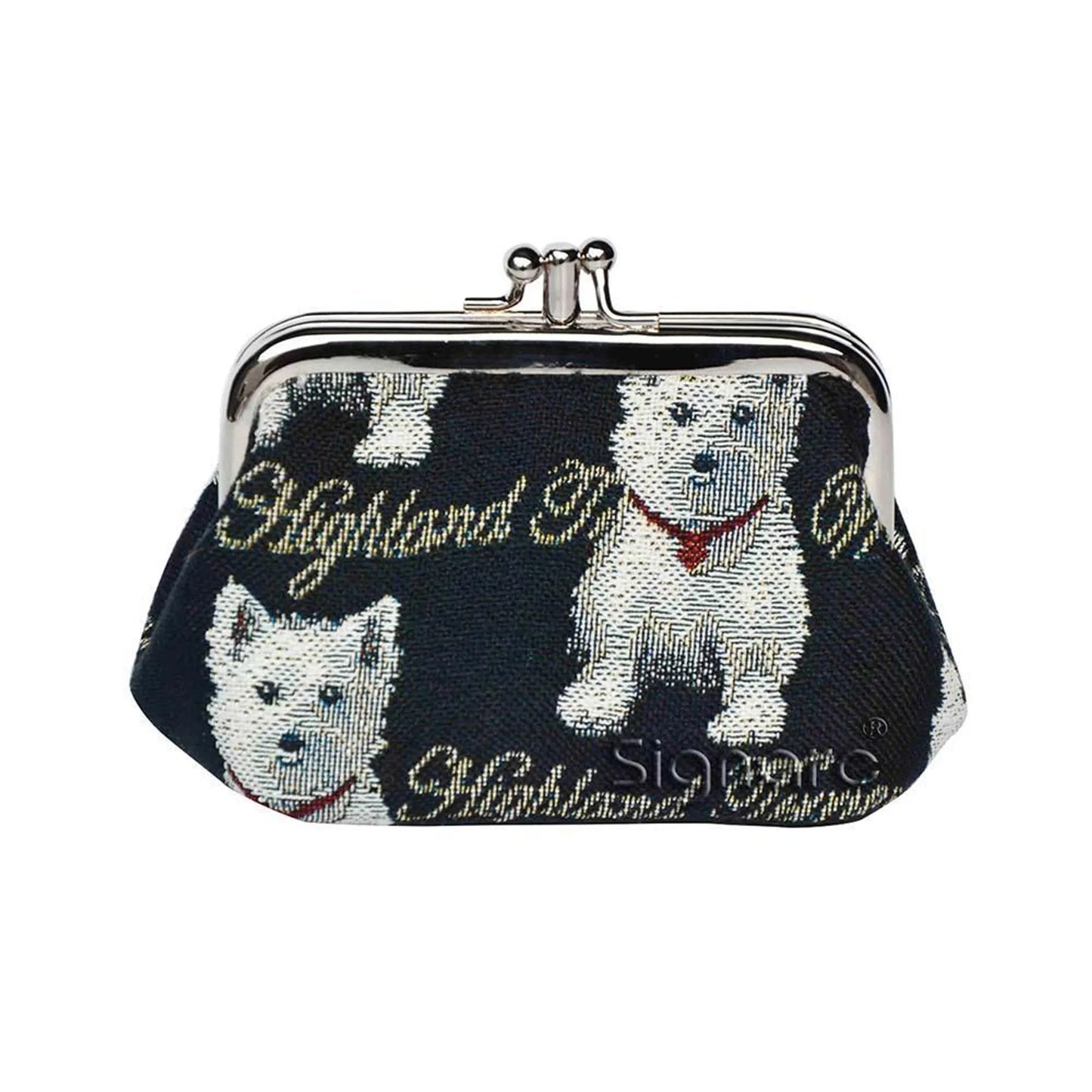 Westie Dog Coin Clasp Frame Purse Wallet